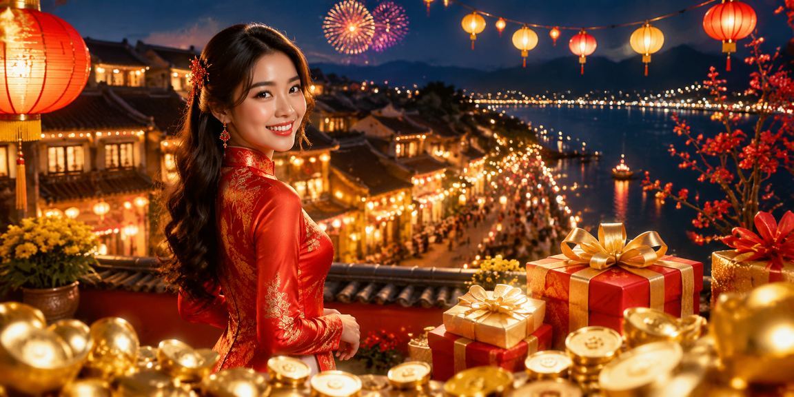 Đèn lồng Hội An trang trí mùa thưởng jackpot