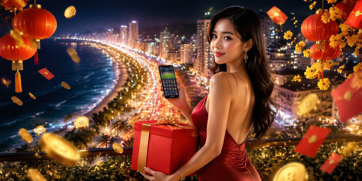 Lồng đèn và phong bao lì xì trong sự kiện xổ số ở Nha Trang